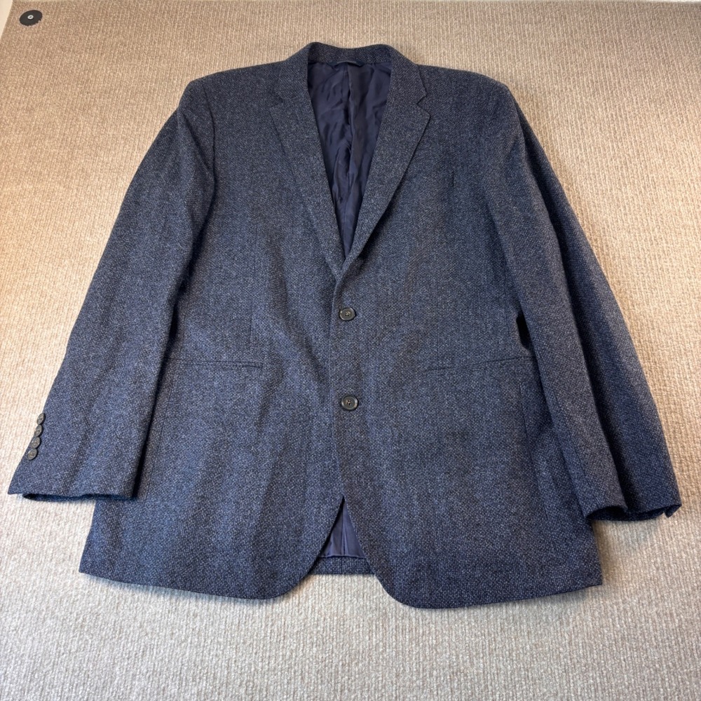 Brooks Brothers Milano Blue Wool Tweed Lancifico di Pray Blazer Men's Size 42L